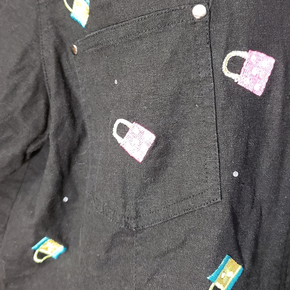 Quacker Factory Linen Blend 2 Pc Set With Shoppin… - image 6